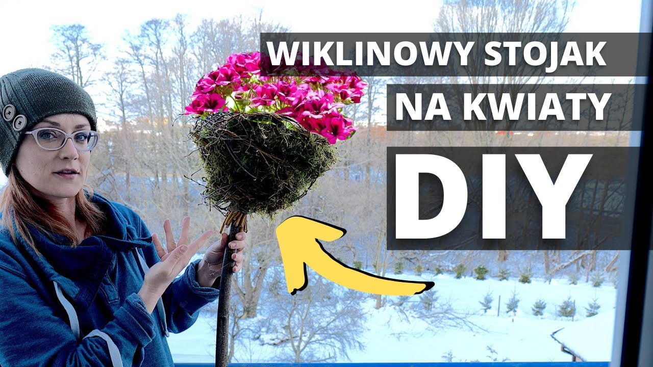 WIKLINOWY stojak na kwiaty, poidełko dla ptaków. Jak zrobić wiklinowy kosz, stojak na kwiaty