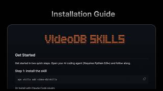 Install VideoDB Skills in 30 Seconds - Quick Setup Guide