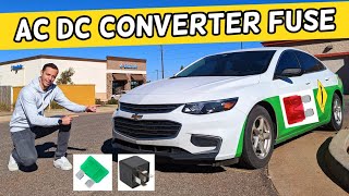 CHEVROLET MALIBU AC DC CONVERTER INVERTER FUSE LOCATION 2016 2017 2018 2019 2020 2021 2022 2023