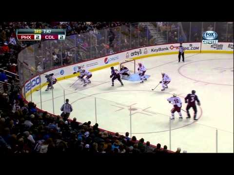 Oliver Ekman-Larsson goal Feb 11 2013 Phoenix Coyotes vs Colorado Avalanche NHL Hockey