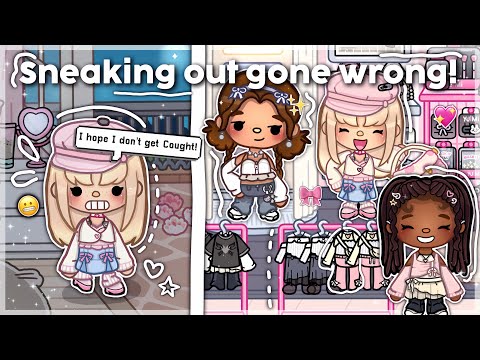 Sneaking out to the mall! 🛍️😱 *GONE WRONG* (WITH VOICE) Toca Boca Roleplay 