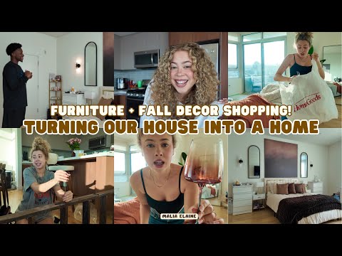 Furniture shopping, Decor Shopping & First Reactions |Turning Our House Into A Home VLOG