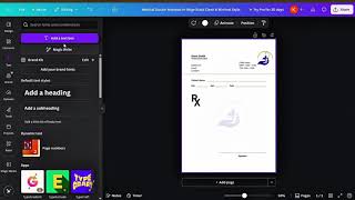 How to Design a Professional Prescription Pad in Canva | Easy Step-by-Step Guide.