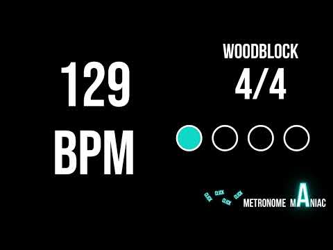 Metronome 129 BPM 4/4 - Woodblock