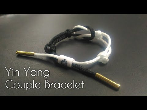 HOW TO MAKE A TWO COLOR COUPLE BRACELET ● YIN YANG ●...