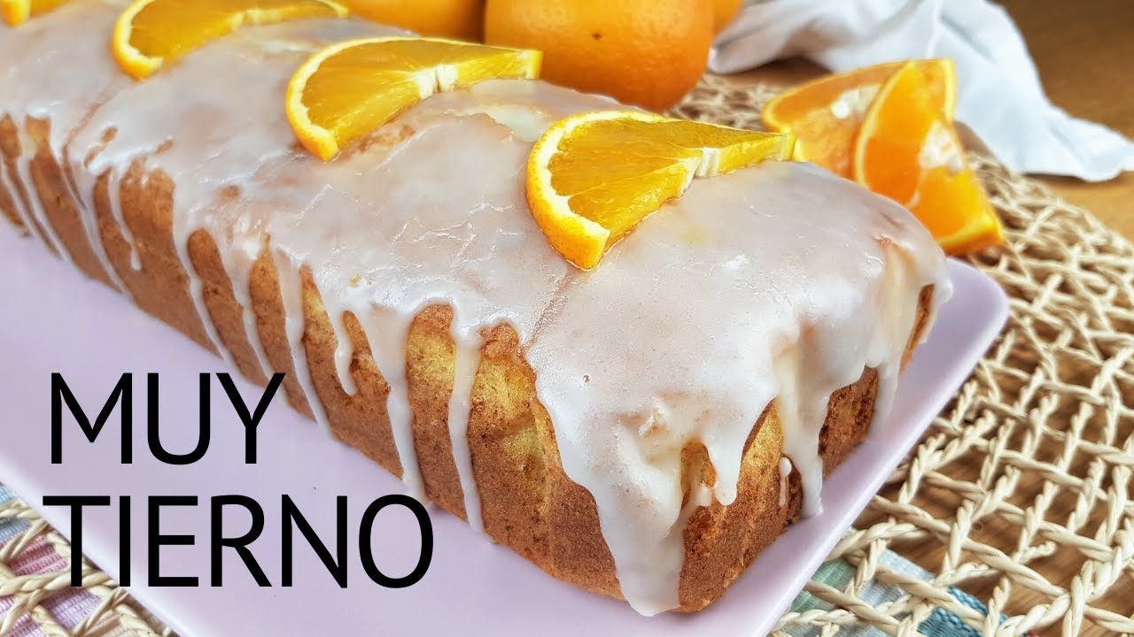 SIN yogur NI leche este rico ⭐ BIZCOCHO DE NARANJA con glaseado ¡MUY ESPONJOSO! ( Orange cake )