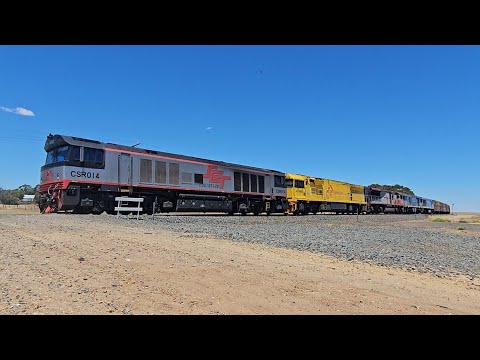 1PM9 SCT up "Dark Ghost" (5 locos, 91P), Forrestfield to Laverton, 1320, 7/1/26, Dooen VIC 