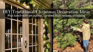 DIY Traditional New England Christmas decoration ideas, candied orange recipes, consignment shopping