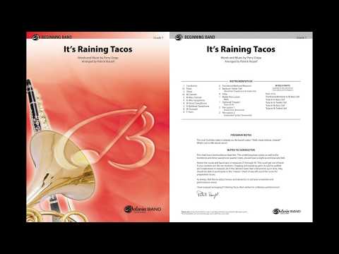 It's Raining Tacos, arr. Patrick Roszell -- Score & Sound