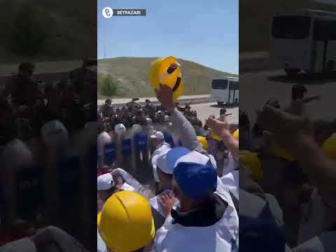 Doruk Madencilik işçilerine barikat: Polisler işçilere müdahale etti