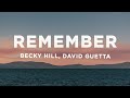 Becky Hill David Guetta Remember Lyrics