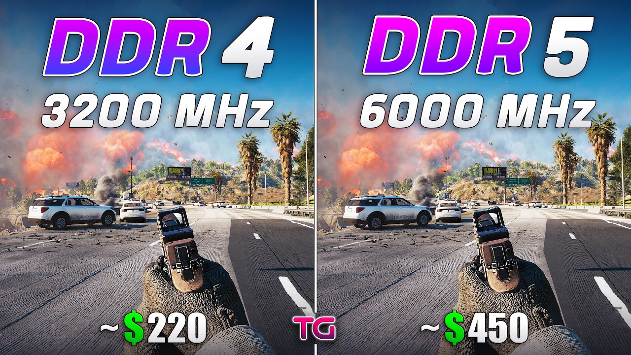 DDR4 3200MHz vs DDR5 6000MHz - Test in 10 Games