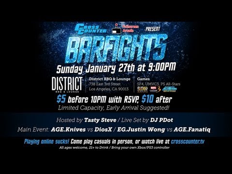 Bar Fights Preview: AGE.Knives (@STierKnives) vs. DiosX - Sunday, Jan. 27th: Los Angeles