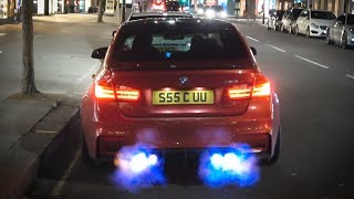 Loud BMW M3 F80 - revs and shooting flames in Cent