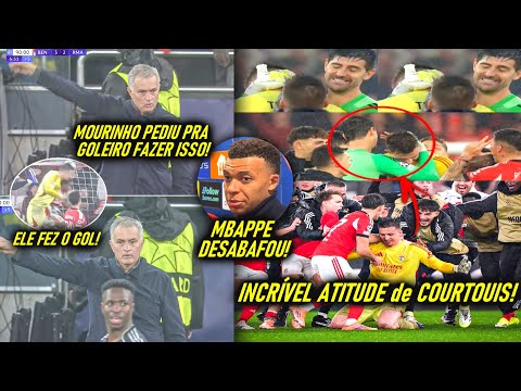 MOURINHO PEDIU é GOLEIRO FAZ GOL no FINAL! - INCRÍVEL ATITUDE de COURTOUIS! - MBAPPÉ DESABAFA!