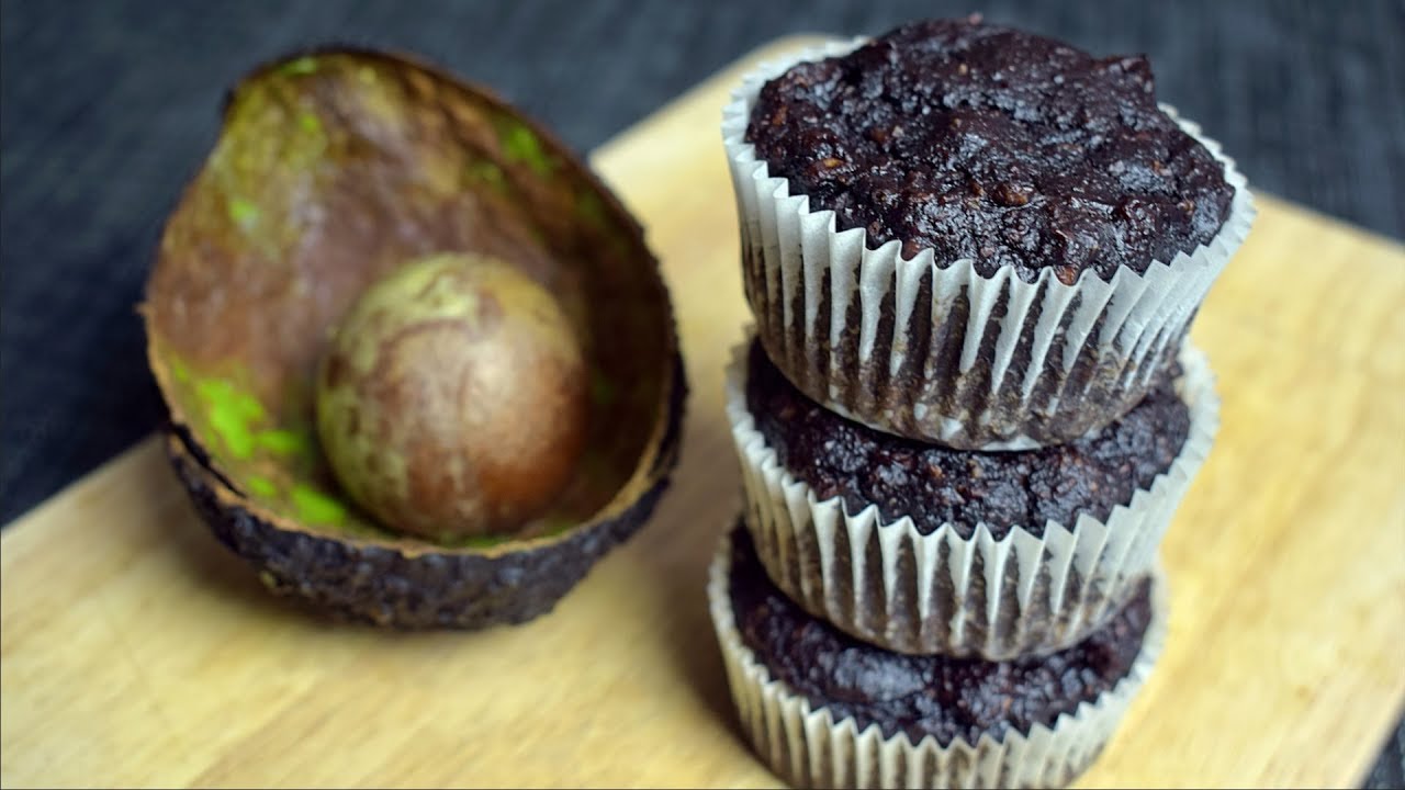 Double Chocolate Avocado Muffins | Oil Free Muffins