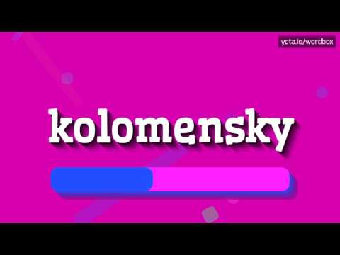KOLOMENSKY - HOW TO PRONOUNCE IT? #kolomensky