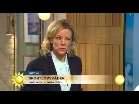 Sportlovsväder - Lavinfara över svenska fjällen - Nyhetsmorgon (TV4)