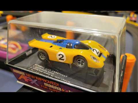 Thumbnail for 51 YEARS OLD AFX PORSCHE 917 TEST RUN ON ORIGINAL TIRES!  GOLDEN TRANSLUCENT FLAMETHOWER AT 51! by Porsche 917