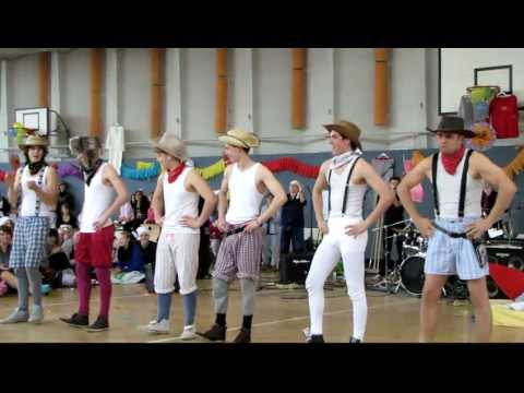 Männerballett: "Schuh des Manitu"-Tanz an Fasching 2010 in Teltow