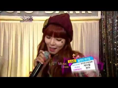 Music Bank K.Will & HyunA & BTOB - Backstage [1080P]  12.10.26
