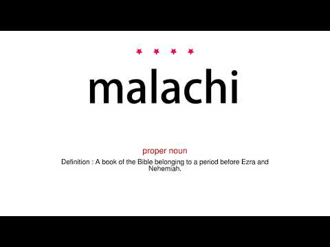 How to pronounce malachi - Vocab Today
