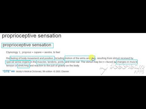 Proprioceptive sensation