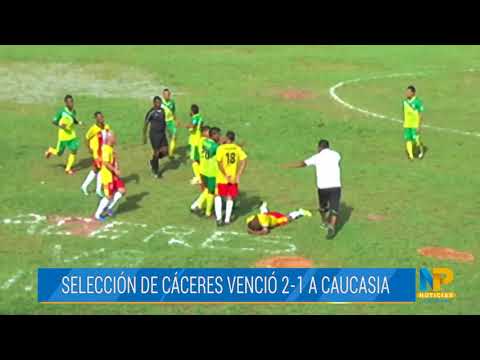 Selección de Cáceres venció 2-1 a la de Caucasia en el Intermunicipal del Bajo Cauca