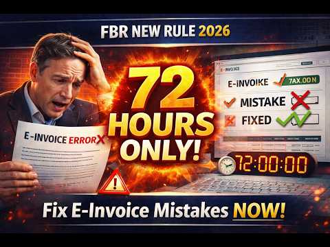 How to Fix E-Invoice Mistakes? | FBR’s New 72-Hour Rule for Digital Invoice Correction| STGO 012026
