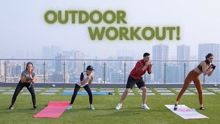 My first outdoor workout ☀️  Kriti Sanon