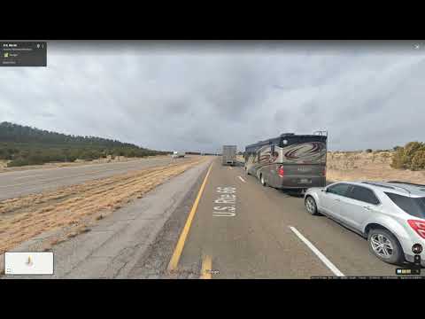 Road trip on the route 66 but it's Google Maps and it's a timelapse