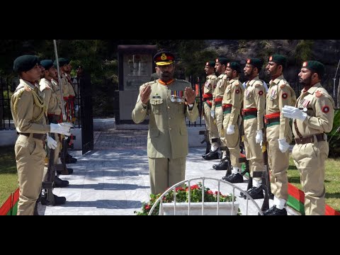 Maj General Muhammad Irfan Khan offered fateha after laying a floral wreath at monument of Naik Saif