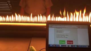 Fire waves - Seeing sound in flame - Ruben&#39;s Tube