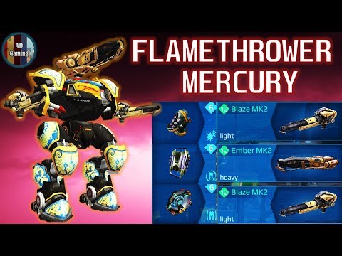 Flamethrower Mercury With Anti Control Grilling Enemies In Champion League - War Robots MK2 Gameplay
