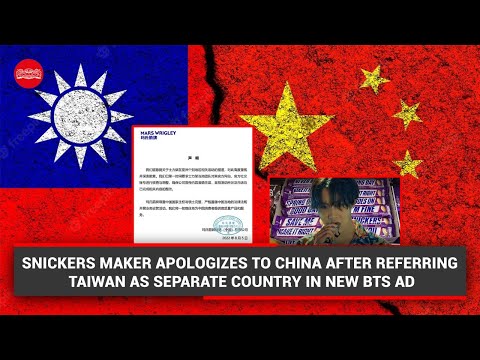 "We apologize...": Snickers maker apologizes to China after referring Taiwan as separate country