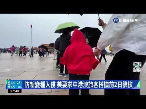 中國1/8開放公民出境 美要求PCR陰性證明