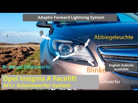 AFL+ headlight system in the Opel Insignia A facelift (Vauxhall Insignia)