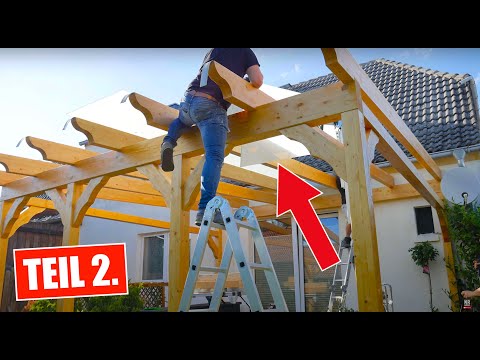 How to build your own wooden patio roof - INSTRUCTIONS 2/2