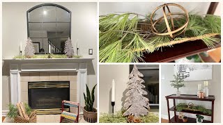 Cozy Winter Family Room Decorating after Christmas |  | Small Entryway Winter Decor