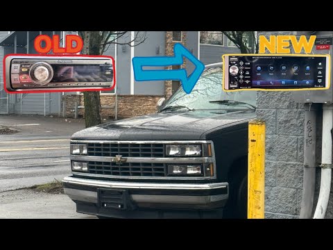 OBS CHEVY GETS A SINGLE DIN TOUCH SCREEN STEREO !