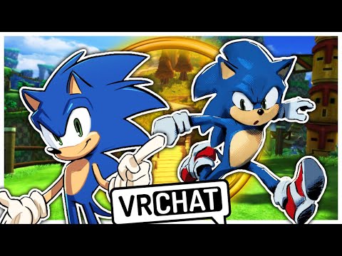 Movie Sonic Meets Another Sonic In VR CHAT?!