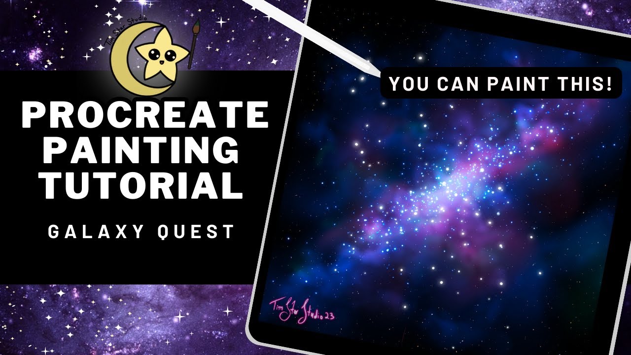 Painting a Galaxy on Procreate! Easy Painting Tutorial!