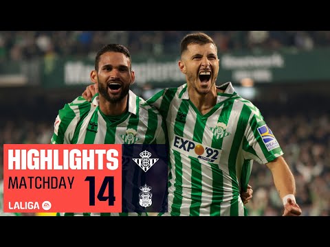 Resumen de Real Betis vs Las Palmas Jornada 14