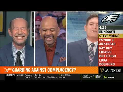 PARDON THE INTERRUPTION 11/3/22 Steve Young insists Eagles still undefeated after facing Texans