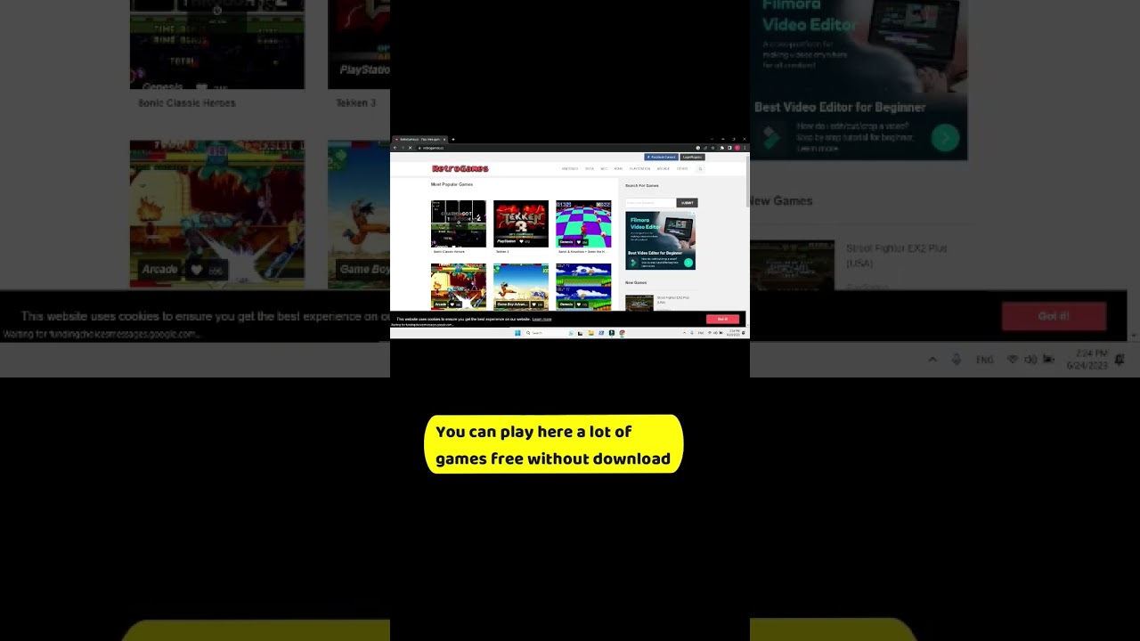 Play 100 of retro games for free and without downloading