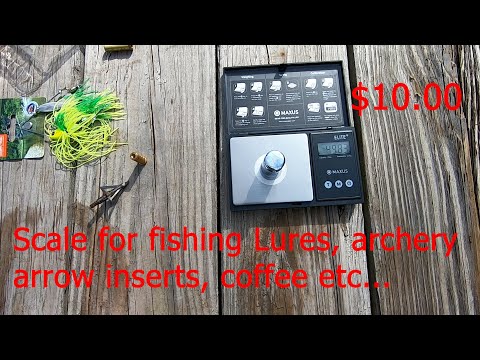 Scale for fishing lures arrows and archery components,  Grains, Grams, Ounces, a must have item.