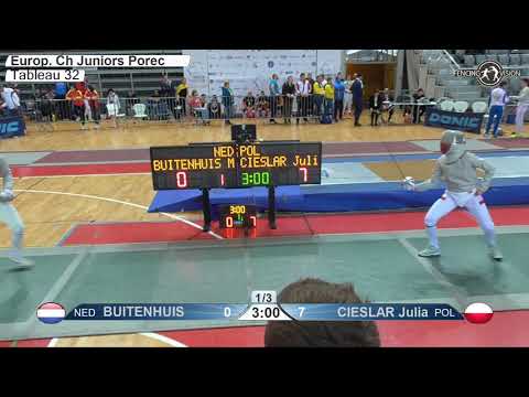 2020 xx T32 10 F S Individual Porec CRO ZC Juniors GREEN BUITENHUIS NED vs CIESLAR POL