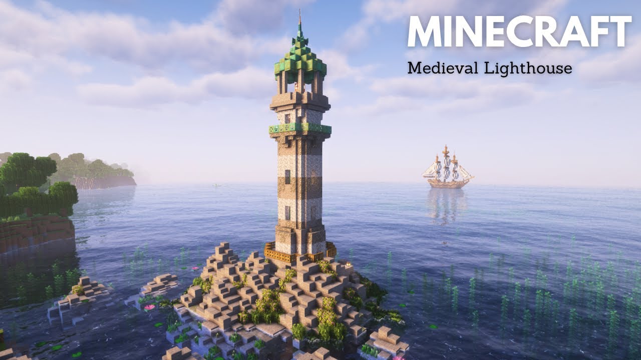 Minecraft: How to build a small Medieval Lighthouse | Minecraft ...