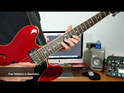 "Blues Solo" by Frank Gambale - Played Slowly (PDF Tab in Description)