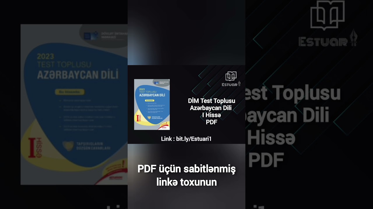 Azərbaycan dili test toplusu pdf